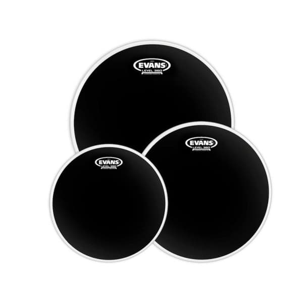 Evans förpackningar med Evans Onyx-2, Fusion dubbelskiktade tomhuvuden (10", 12" och 14")