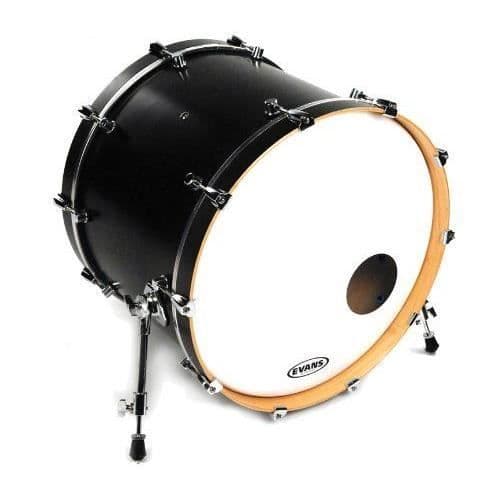 Evans sandblästrad vit Evans EQ3 Smooth Bass Drum Resonance Head, 18-tums