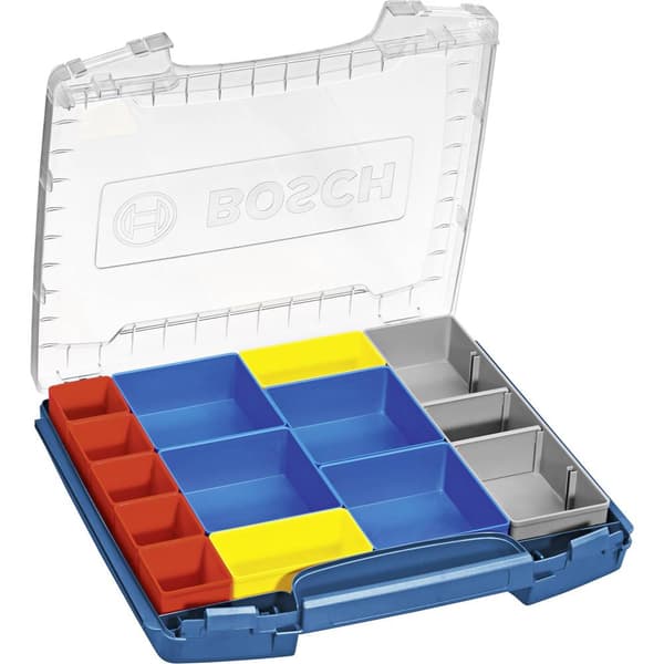 Bosch Professional i-BOXX 53 Sortimentlåda (L x B x H) 316 x 357 x 53 mm Antal fack: 12 rörlig underavdelning Innehåll