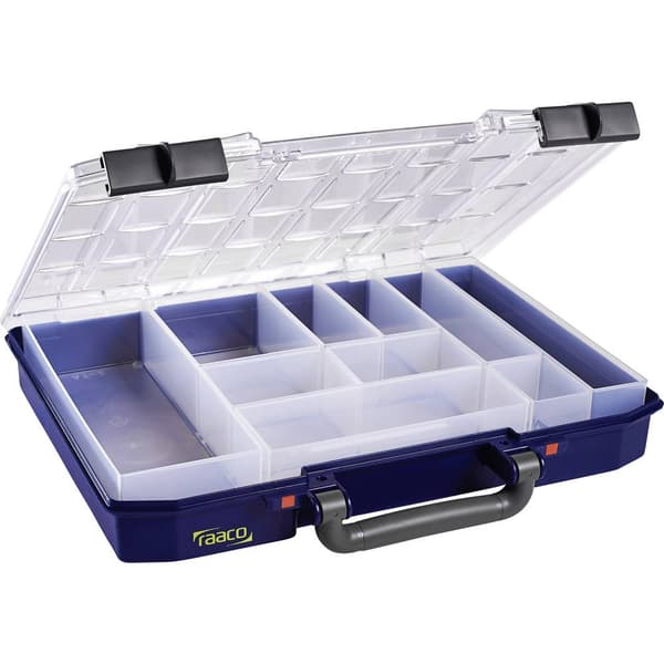 raaco CarryLite 55 4x8-10 Sortimentlåda (L x B x H) 337 x 278 x 57 mm Antal fack: 10 Innehåll 1 st