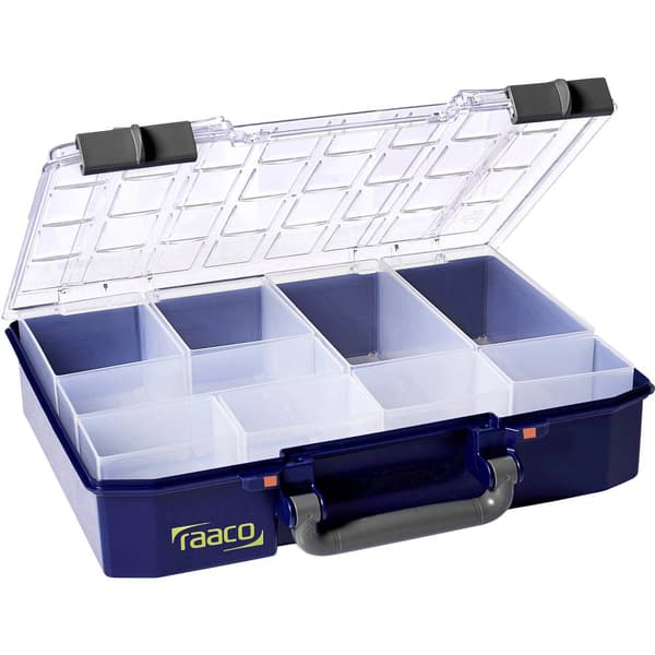 raaco CarryLite 80 4x8-9 Sortimentlåda (B x H x D) 337 x 79 x 278 mm Antal fack: 9 Innehåll 1 st