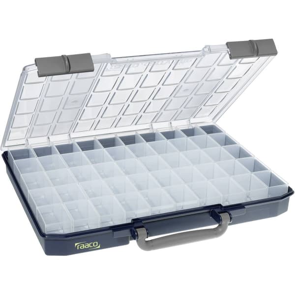 raaco CarryLite 55 5x10-50 Sortimentlåda (B x H x D) 413 x 57 x 330 mm Antal fack: 50 Innehåll 1 st