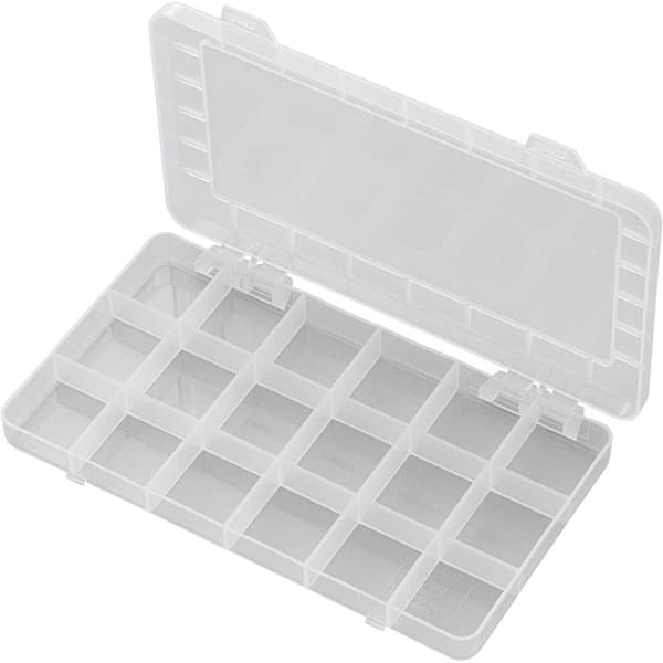 TRU COMPONENTS PP18-01 Låda (L x B x H) 195 x 100 x 13 mm Antal fack: 18 fast underavdelning Innehåll 1 st