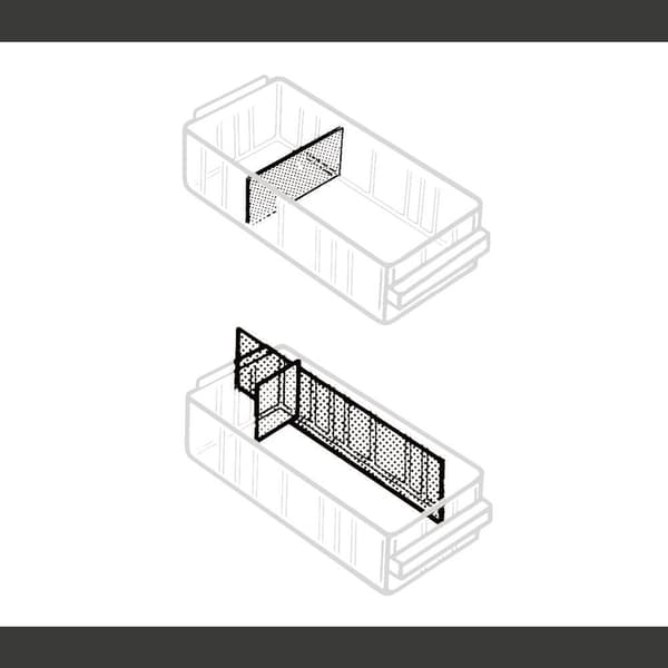 raaco Skiljeväggar mellan utdragslådorna (B x H x D) 64 x 31 x 1.4 mm Innehåll 48 st