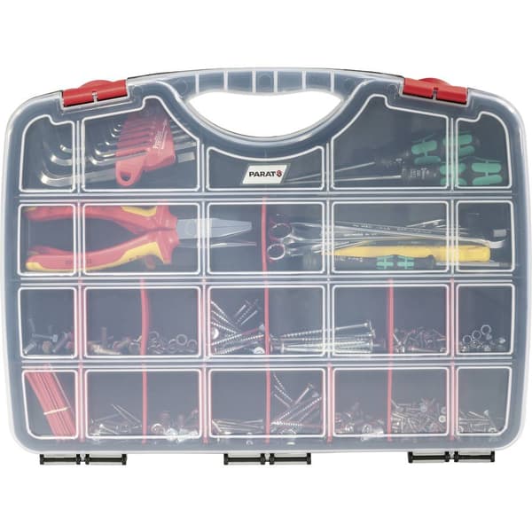 Parat PROFI-LINE Organize S Sortimentlåda (B x H x D) 390 x 290 x 60 mm Antal fack: 26 Innehåll 1 st