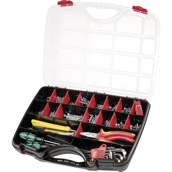 Parat PROFI-LINE Organize S Sortimentlåda (B x H x D) 390 x 290 x 60 mm Antal fack: 26 Innehåll 1 st