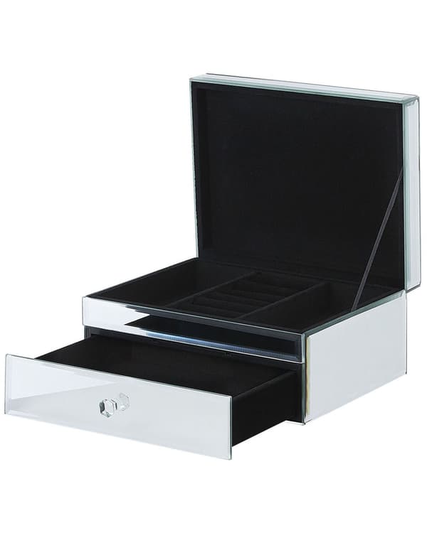 Smyckeskrin Silver 22 x 17 cm Speglad Tillbehör Förvaring