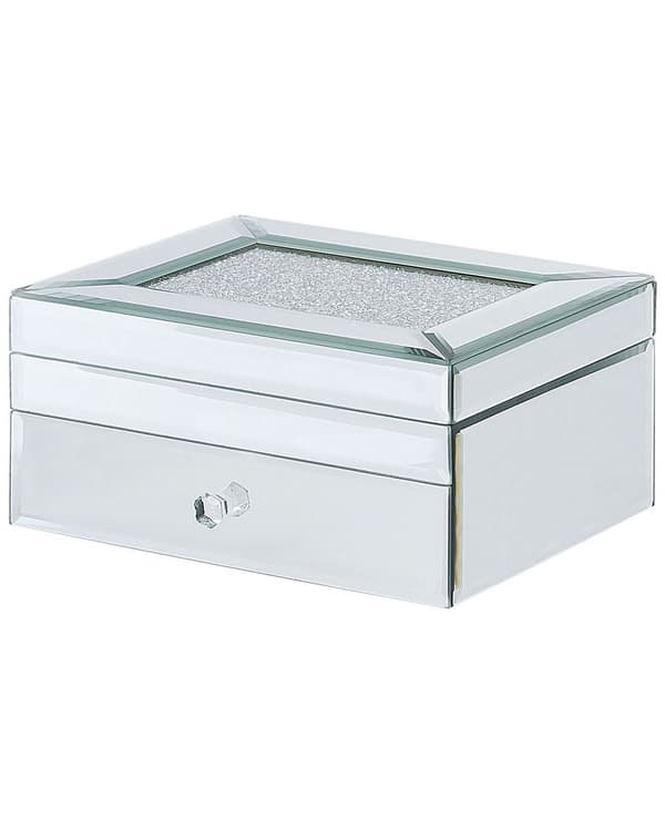 Smyckeskrin Silver 22 x 17 cm Speglad Tillbehör Förvaring