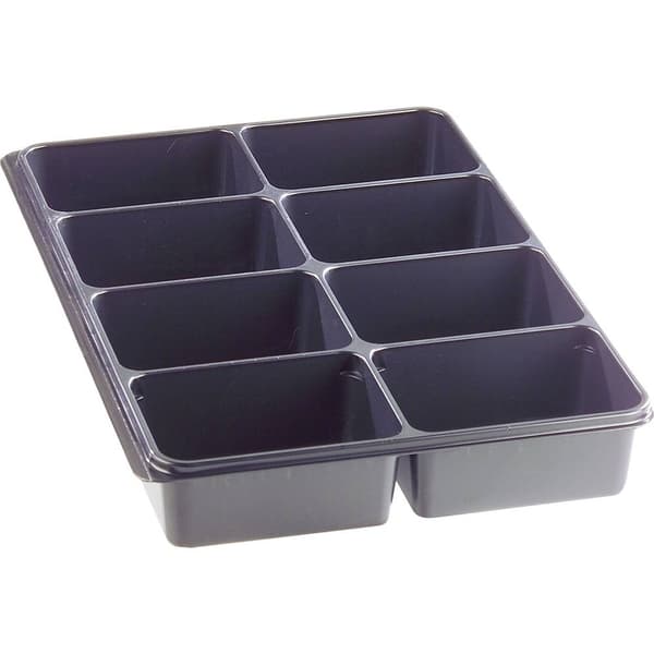 Låda (L x B x H) 335 x 235 x 50 mm Antal fack: 8 fast underavdelning Innehåll 1 st