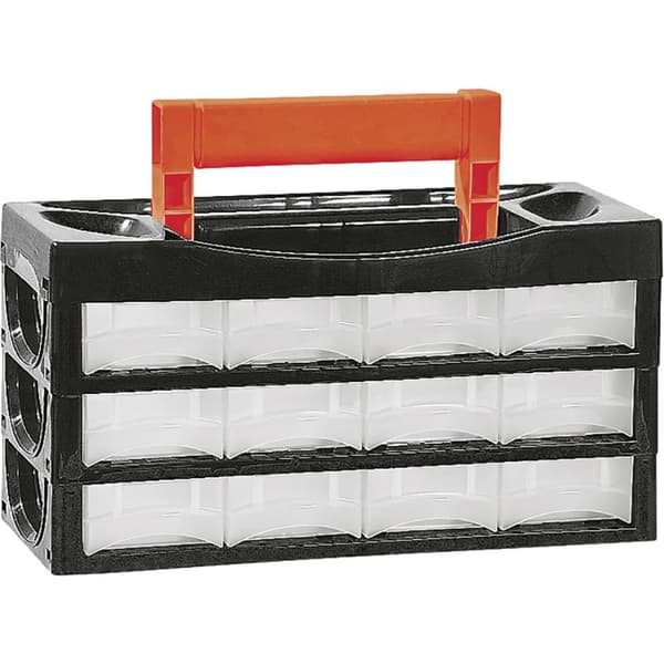 Alutec 66009 Sortimentlåda (L x B x H) 128 x 34 x 68 mm Antal fack: 12 Innehåll 1 st