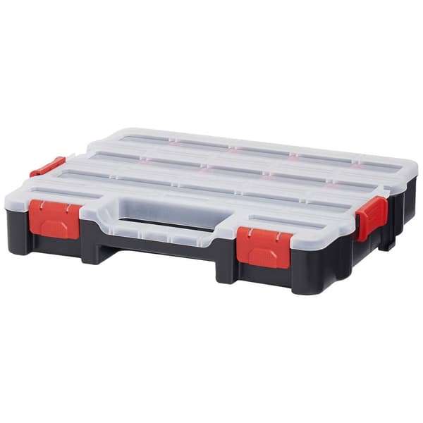 Verkstad Alutec 56070 Sortimentlåda (B x H x D) 330 x 60 x 270 mm Antal fack: 17 rörlig underavdelning Innehåll 1 st