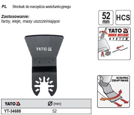YATO MULTIVERKTYG SKRAPA 34688