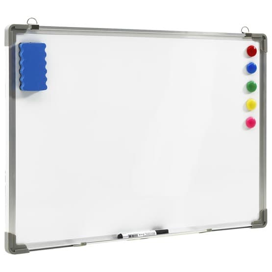 Magnetisk Whiteboard Vit 90X60 Cm Stål