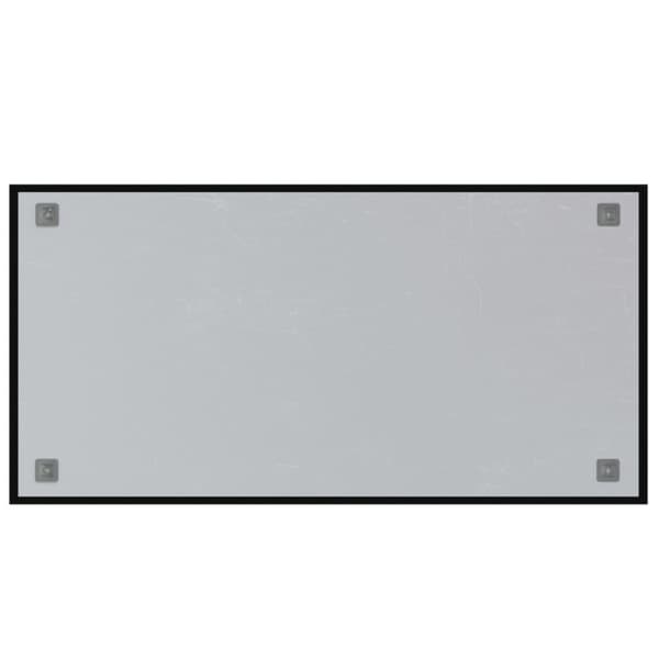 vidaXL væghængt magnettavle 100x50 cm hærdet glas sort