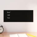 Miniatyrbild 1 av 5: vidaXL Väggmonterad magnettavla svart 50x20 cm härdat glas
