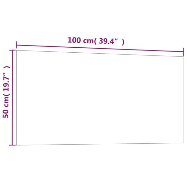 vidaXL Veggmontert magnettavle svart 100x50 cm herdet glass