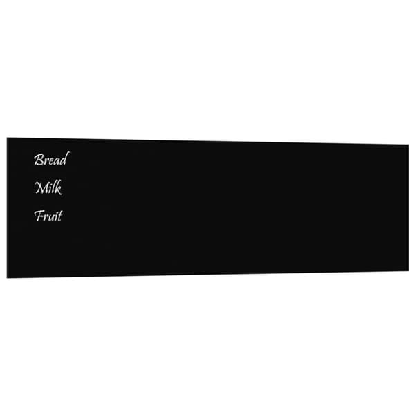 vidaXL Väggmonterad magnettavla svart 100x30 cm härdat glas