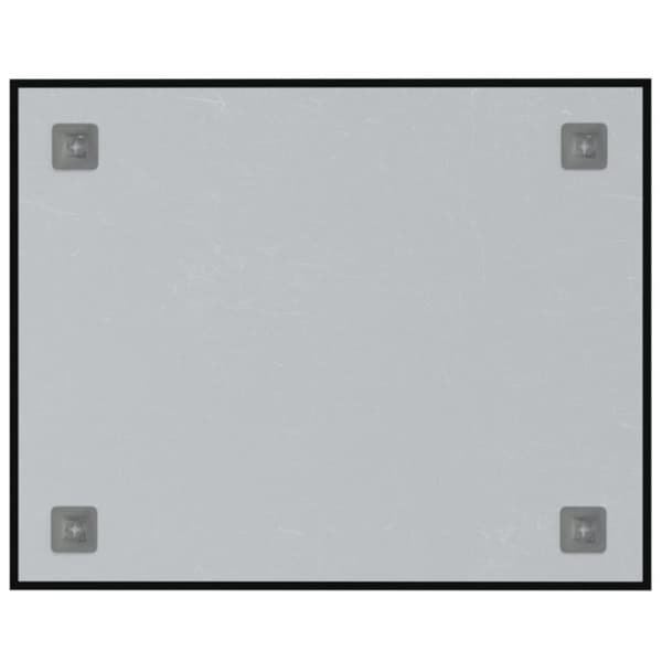 vidaXL væghængt magnettavle 50x40 cm hærdet glas sort