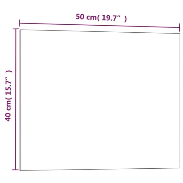 vidaXL væghængt magnettavle 50x40 cm hærdet glas sort