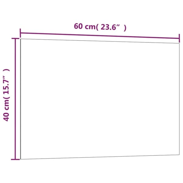 vidaXL Väggmonterad magnettavla svart 60x40 cm härdat glas