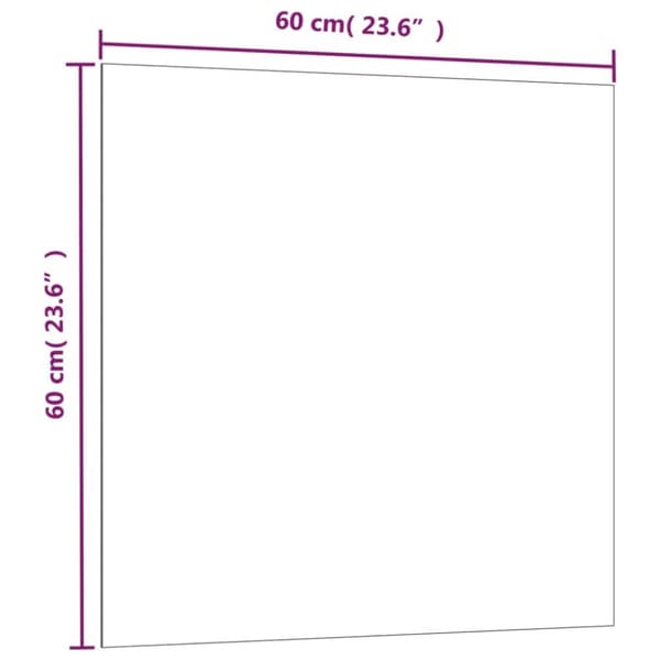 vidaXL væghængt magnettavle 60x60 cm hærdet glas sort