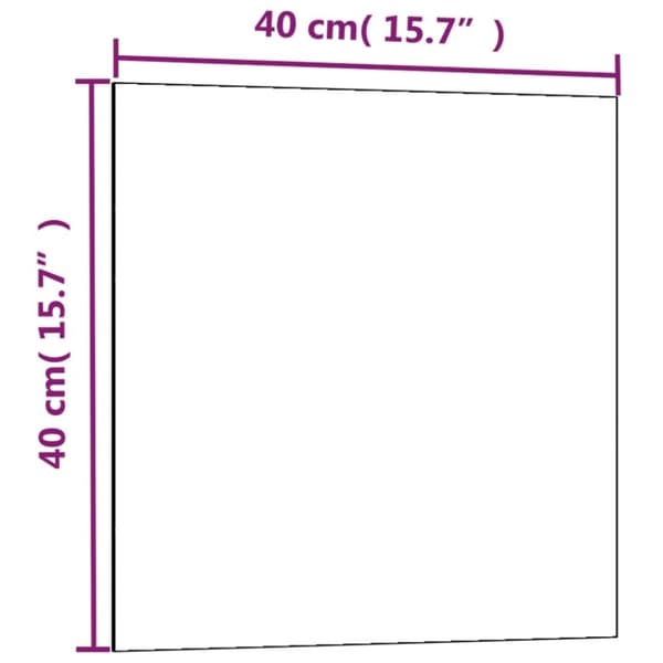 vidaXL Väggmonterad magnettavla svart 40x40 cm härdat glas