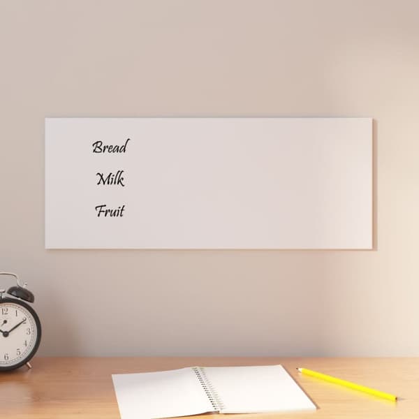 vidaXL væghængt magnettavle 50x20 cm hærdet glas hvid -  Whiteboards