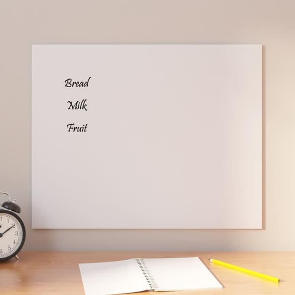 vidaXL væghængt magnettavle 50x40 cm hærdet glas hvid -  Whiteboards