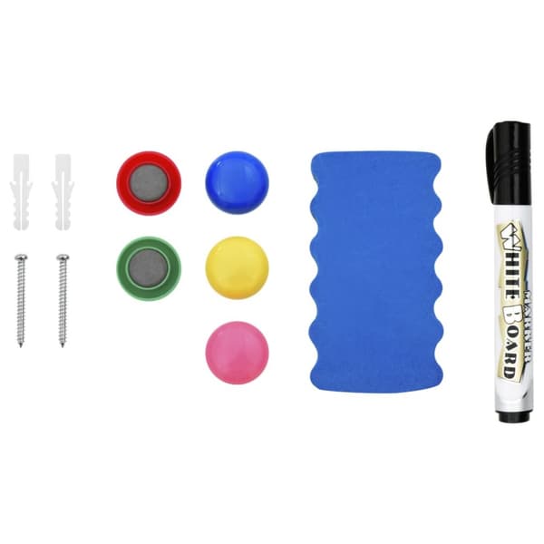 The Living Store magnetisk whiteboard 70x50 cm stål hvid -  Whiteboards