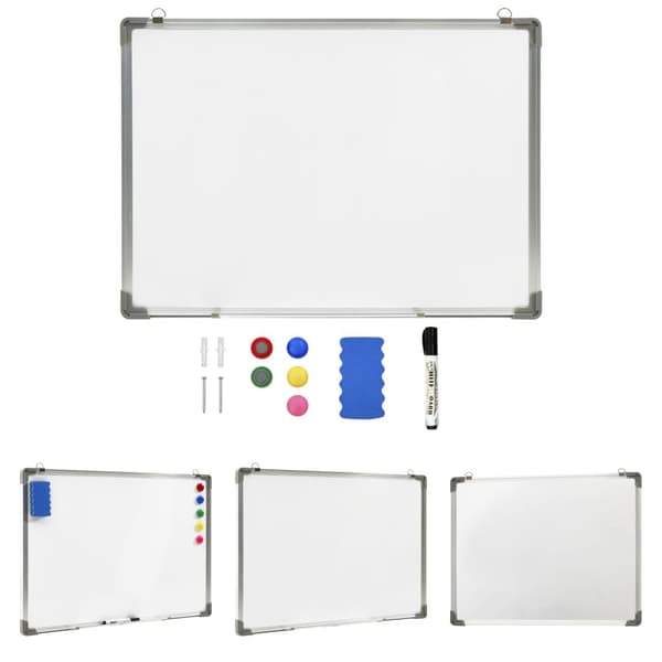 The Living Store magnetisk whiteboard 70x50 cm stål hvid -  Whiteboards