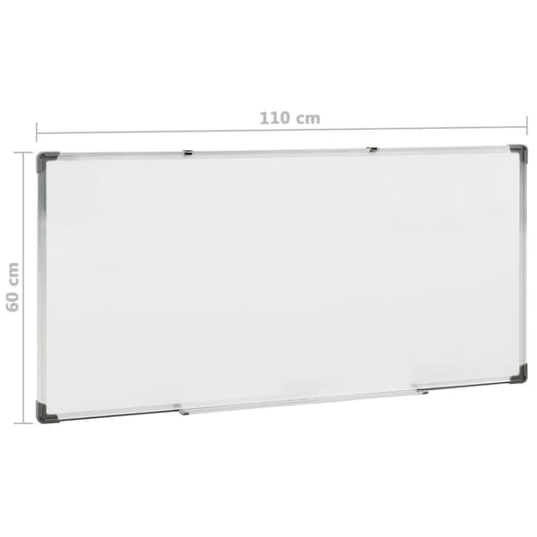 Magnetisk whiteboard 110x60 cm stål hvid - Magnetisk Tavle - Magnetiske Tavler - Home & Living