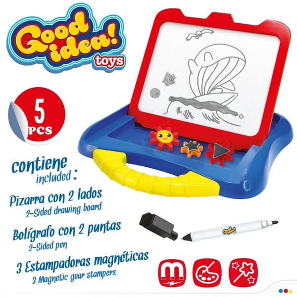 Magnetisk tavle Colorbaby Dobbeltsidig (6 enheter)
