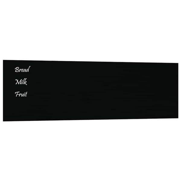 Väggmonterad magnettavla svart 100x30 cm härdat glas