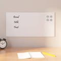 Miniatyrbild 1 av 2: Väggmonterad magnettavla vit 60x30 cm härdat glas