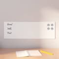 Miniatyrbild 1 av 2: Väggmonterad magnettavla vit 60x20 cm härdat glas