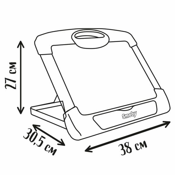 Magisk Svart Tavla Smoby Magnetic modulo slate Vit Trä