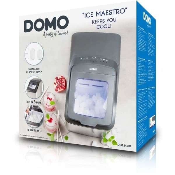 Ammattimainen jäätelökone - DOMO - DO9247IB - 2,8 litraa - 145 W - Jääkuutioita 8 minuutissa