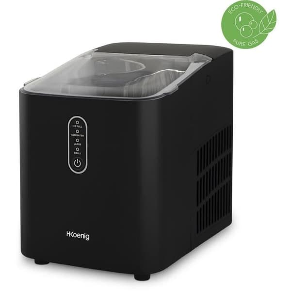 HKoeNIG ismaskine - KUB14 - Op til 12 kg isterninger om dagen - 7 til 9 minutters produktion - Sort