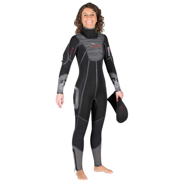 Mares Semydry Dragt Flexa Graphene 7 Mm She Dives Sort,Grå M Double Wide