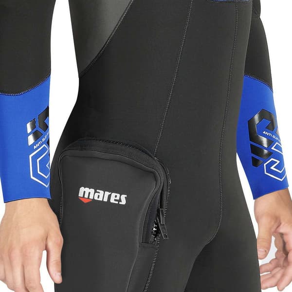 Mares Ice Skin 7 Mm Blå,Svart XL