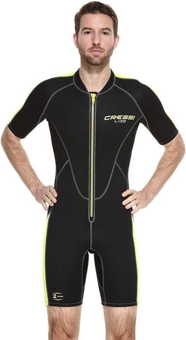 Cressi dykardräkt - XLV455525 - Lido Man - Neopren Shorty våtdräkt för män - Simning Snorkling och dykning