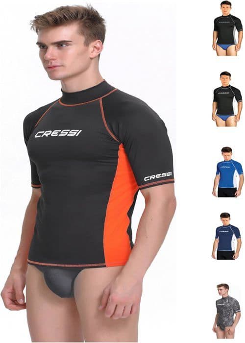 Cressi våtdräkt - XLW478407 - Rash Guard T-shirt herr (paket med 1)