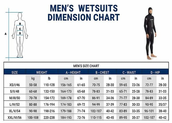 Cressi - LE450303 - Apné våtdräkt - Kompletta dykardräkter för Apné/Spearfishing, Soft Neoprene