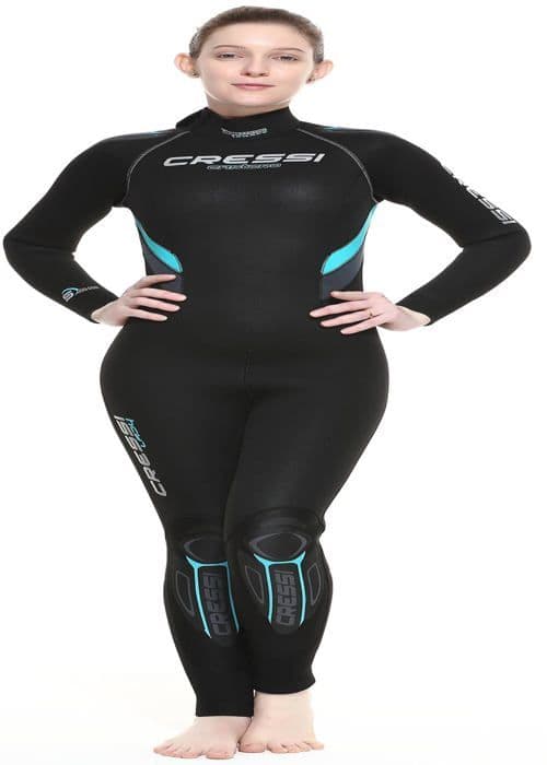 Cressi - XLR106855 - Castoro Lady Monopiece våtdräkt - Dykardräkt Finns i 5 eller 7 mm Neopren, Multicolos, för kvinnor