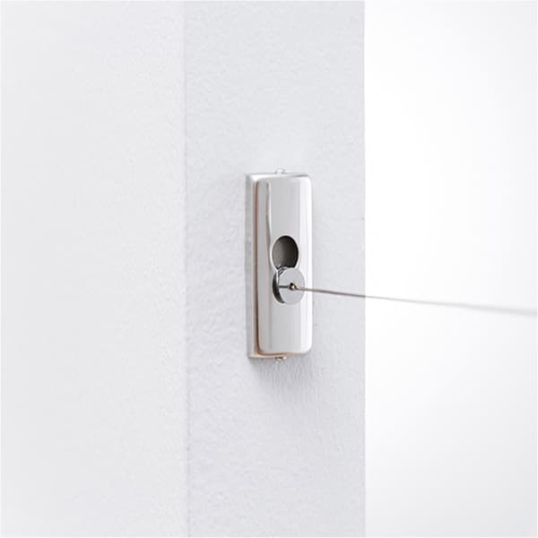 Utdragbar tvättlina / torklina med platsbesparande design - Silver
