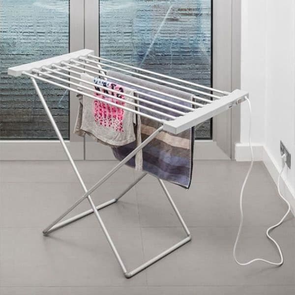Elställ för torkställ elektriskt 8 stänger Värme torkställ Inomhus torkställ FOLDABLE