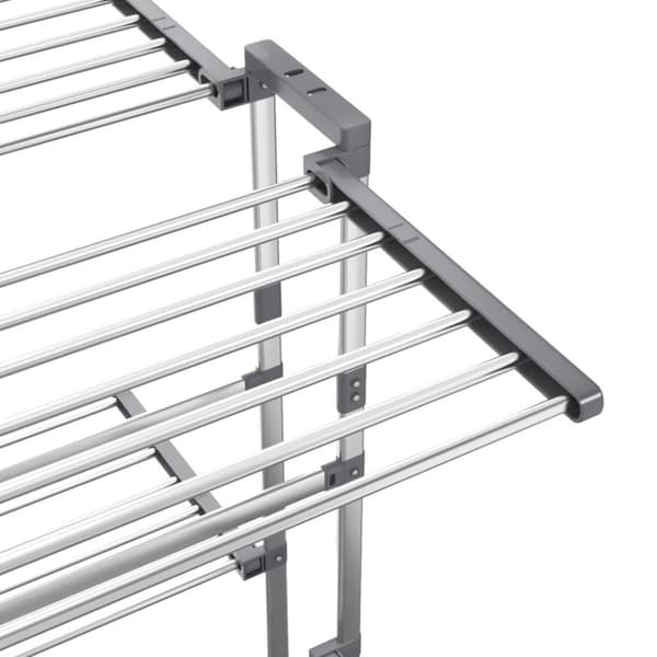 vidaXL Torkställning på hjul 2 nivåer silver 60x70x106 cm