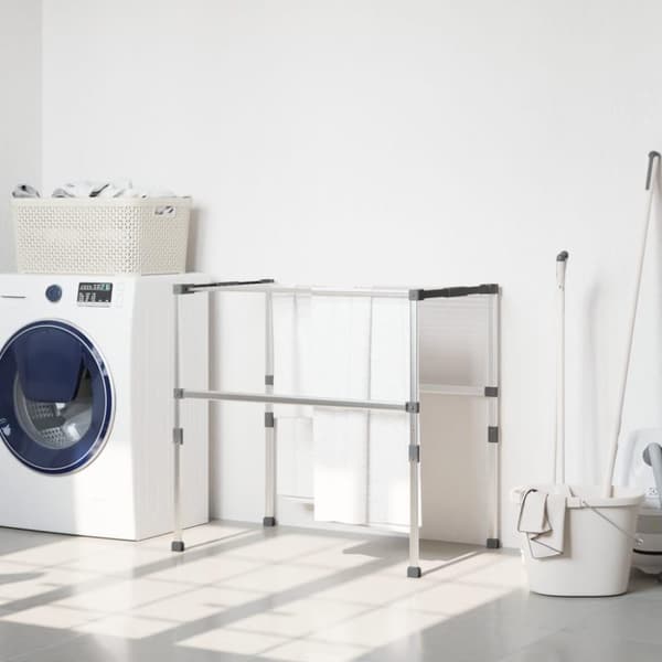 vidaXL Torkställ 83x (50-55) x (40-85) cm aluminium
