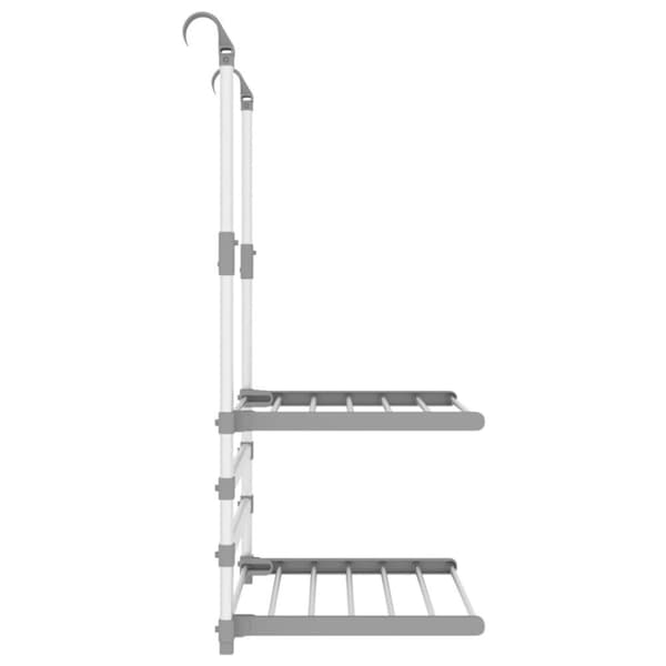vidaXL Torkställ för balkong 54x25x42 cm aluminium