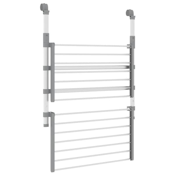 vidaXL tørrestativ til altan 54x25x42 cm aluminium